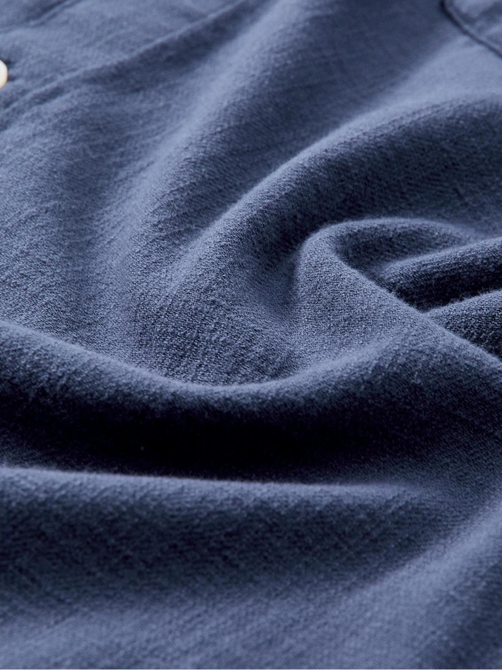 Marine Layer Classic Stretch Selvage Short Sleeve Shirt / Indigo - Picture 10 of 14